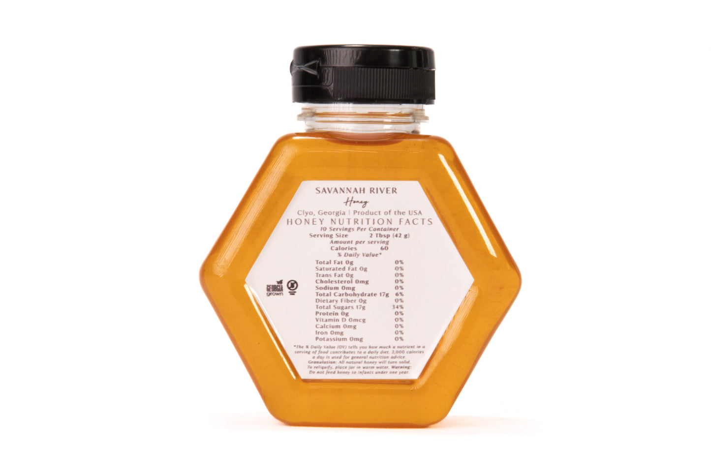 Raw honey 10oz convenient bottle Georgia honey