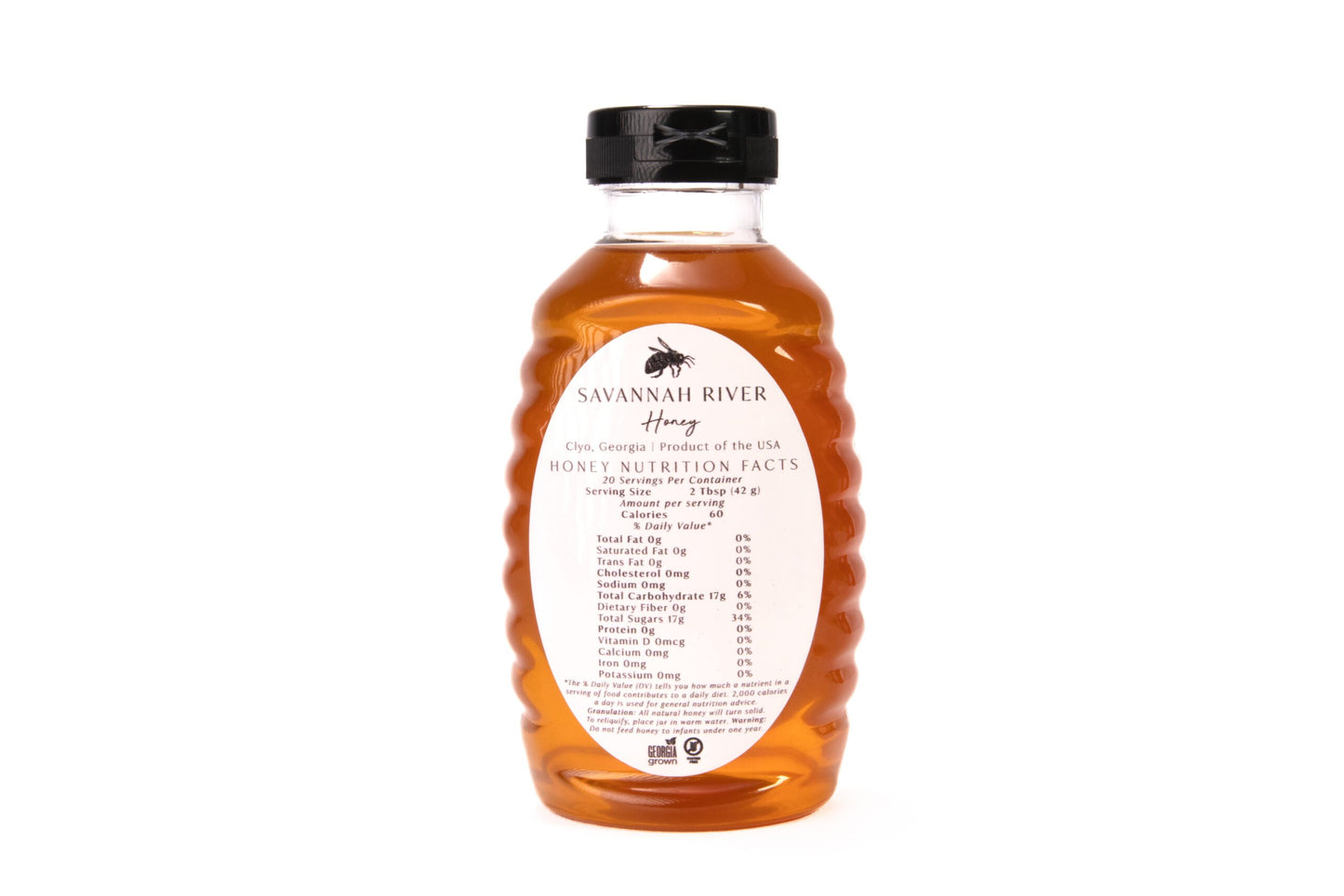 Raw honey 20oz jar bulk size Georgia honey product
