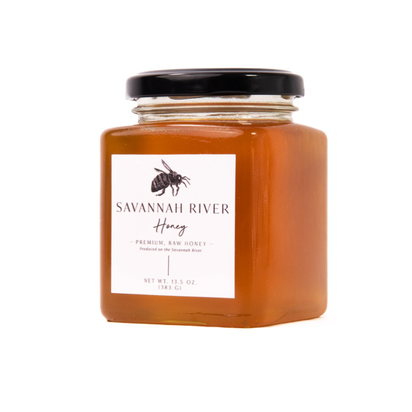 Pure raw honey medium size glass jar unfiltered natural